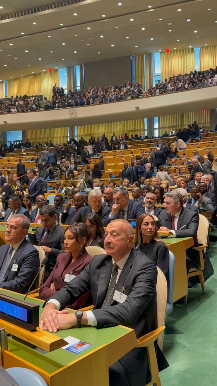 Prezident və xanımı BMT-nin mənzil-qərargahında - Fotolar+Video