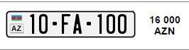 22 manatlıq avtomobil nömrəsi 25 minə satılır - FOTOLAR
