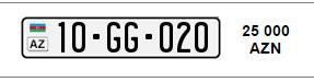 22 manatlıq avtomobil nömrəsi 25 minə satılır - FOTOLAR