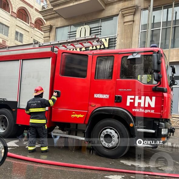 Bakıda məşhur hoteldə yanğın: 25 nəfər təxliyə edildi - YENİLƏNİB + FOTO/VİDEO