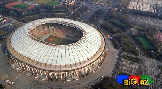 Moskvada stadion yanır