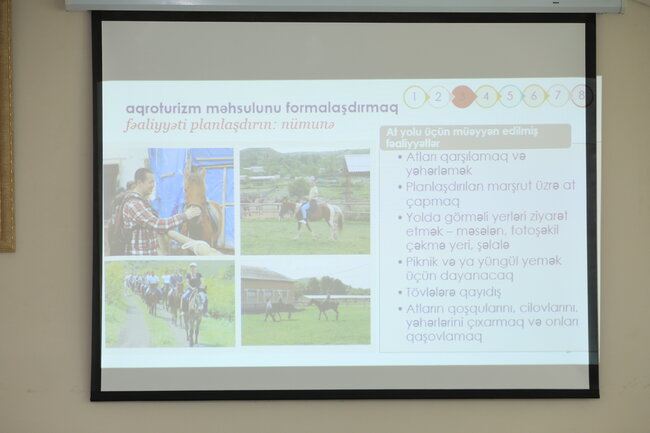 Tovuz rayonuda "Aqroturizm və qonaqlama xidmətinin təşkili" mövzusunda təlim keçirilib