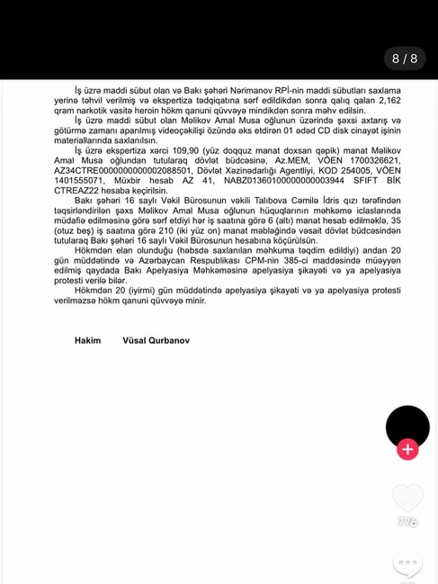 Qəzada ölən Amal 4 il əvvəl narkotikə görə tutulubmuş - Fotolar