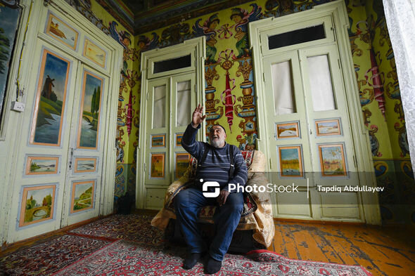 Bakıda nağıllar aləmini xatırladan 109 yaşlı "freskalı ev" - FOTOLAR