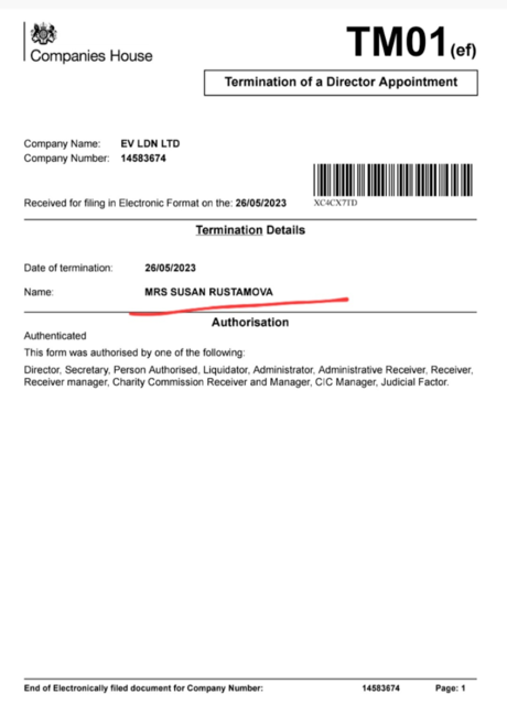 Elman Rüstəmovun daha bir qızı Londonda şirkət açdı (SƏNƏD)