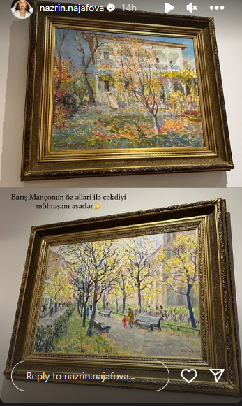 Mələkxanım Eyyubovanın qızı ilə kürəkəni Barış Mançonun ev muzeyində - FOTO/VİDEO