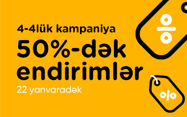 Kontakt Home-dan "4-4lük kampaniya" – 50%-DƏK ENDİRİMLƏR