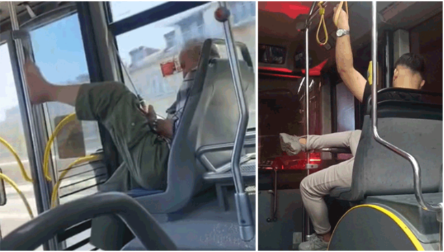 Avtobuslarda çəkilən görüntülər gündəm oldu