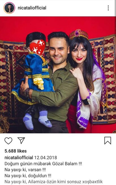 Azərbaycanlı aktyor ailəsinin fotosunu paylaşdı, uşağının üzünü bağladı - FOTO