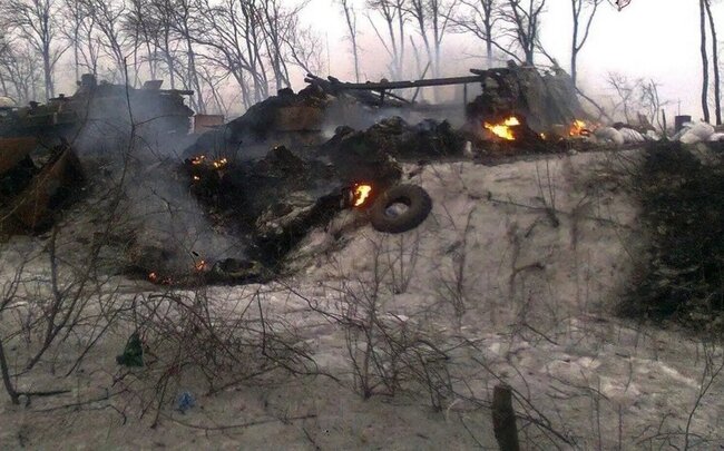 Ukrayna artilleriyası Qostomeldə Rusiyanın hərbi texnikasını məhv edib