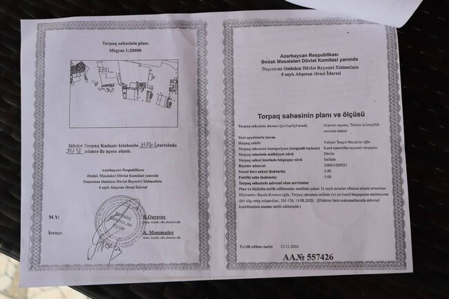 Şirkət rəhbəri eyni torpağı bir neçə nəfərə satır - Vətəndaşlar ETİRAZ EDİR - FOTO-VİDEO