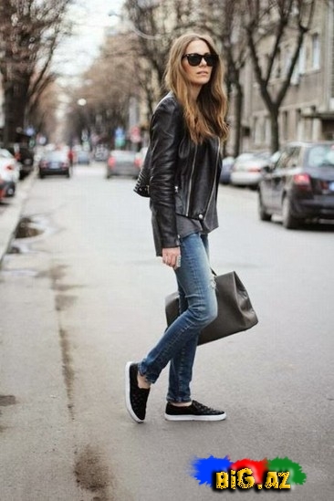 Dəri pencək kombinləri - FOTO