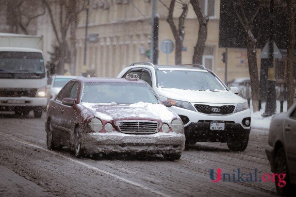 Qarlı Bakıdan FOTOLAR
