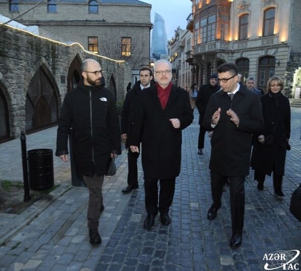 Latviya Prezidenti İçərişəhərdə olub - FOTO