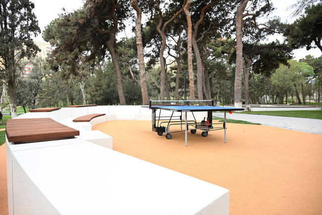 İlham Əliyev xanımı ilə yeni parkda - Fotolar