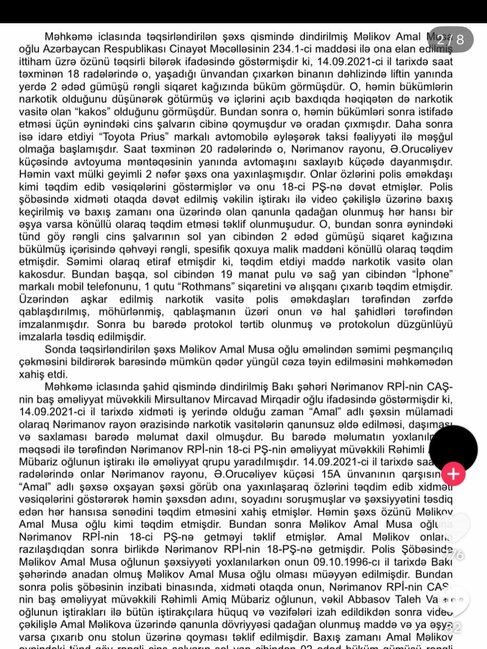 Qəzada ölən Amal 4 il əvvəl narkotikə görə tutulubmuş - Fotolar