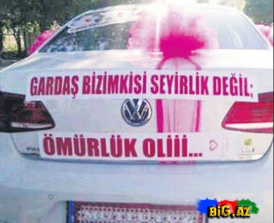 Hər kəs bu gəlin maşınından danışır - İNANILMAZ GÖRÜNTÜ - FOTO