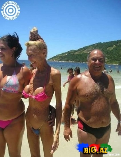 65 yaşlı qadın bikinidə - İNANILMAZ FOTOLAR