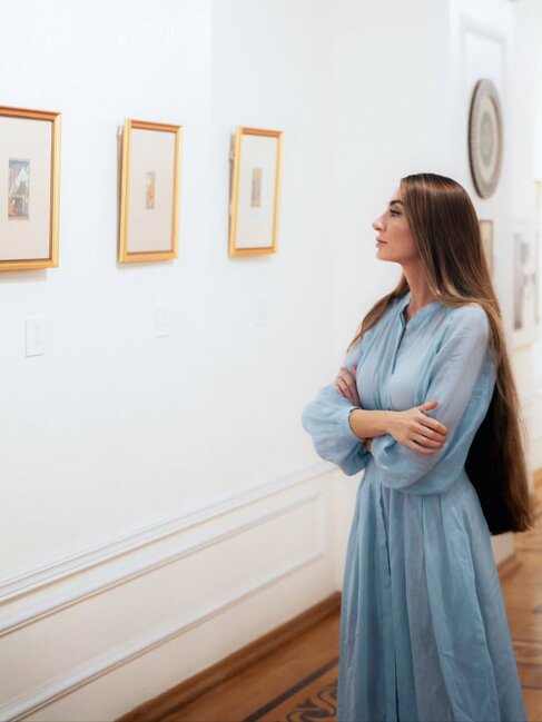 Prezidentin qızları Milli İncəsənət Muzeyində - Fotolar