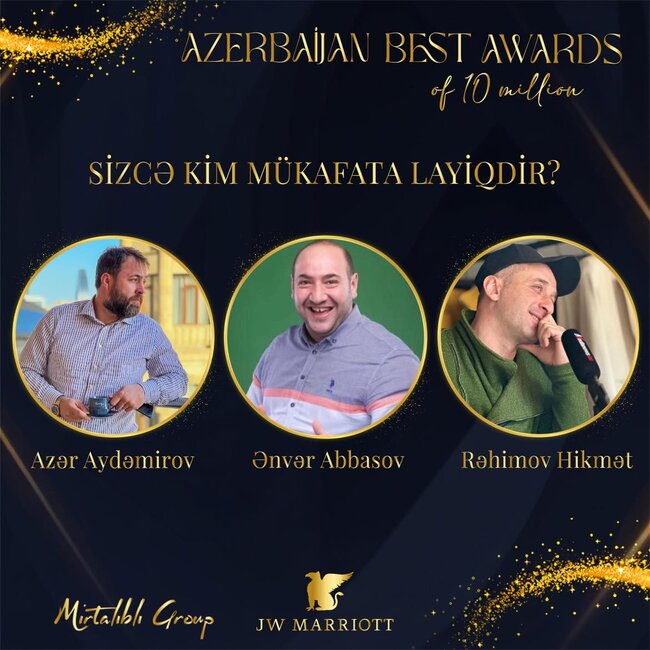 Sahələrinin ən yaxşıları "Azerbaijan Best Awards"da seçiləcək