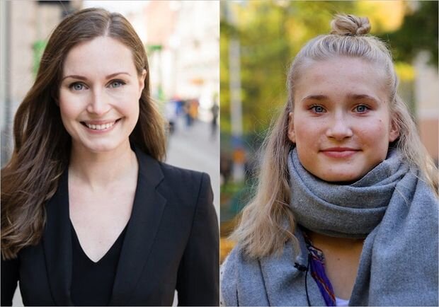 Finlandiyada 16 yaşlı qız bir günlük baş nazir olub
