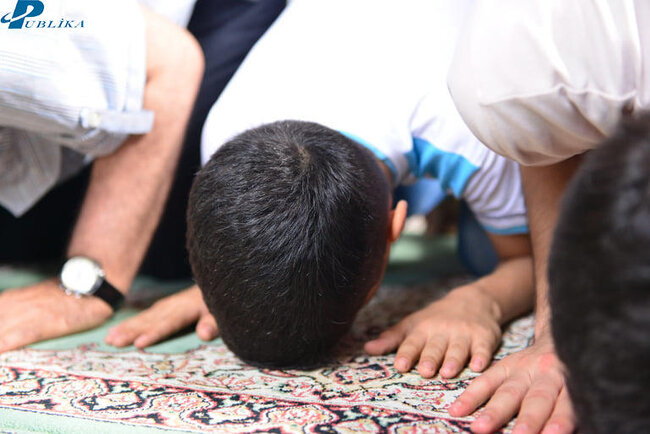 "Təzəpir" məscidində bayram namazı qılındı - FOTO