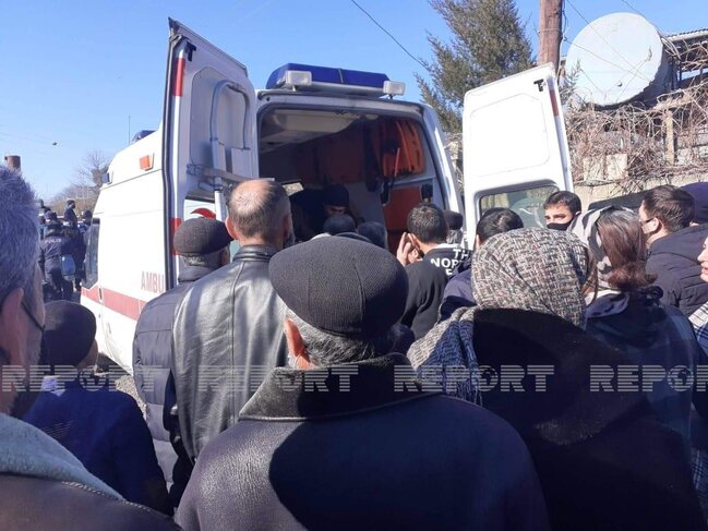 Şəhidin vida mərasimində nənəsi ÖLDÜ - FOTO