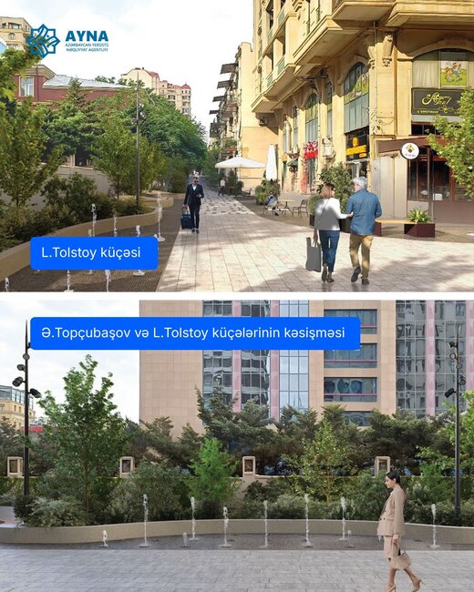 Bakının mərkəzində daha 5 küçə piyadalaşdırılır - Foto