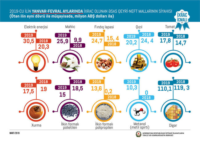 Bu il meyvə-tərəvəz ixracından 76 milyon dollar əldə olunub - FOTO