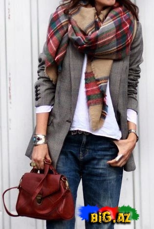 Qışın dəbli şərf kombinləri - FOTO