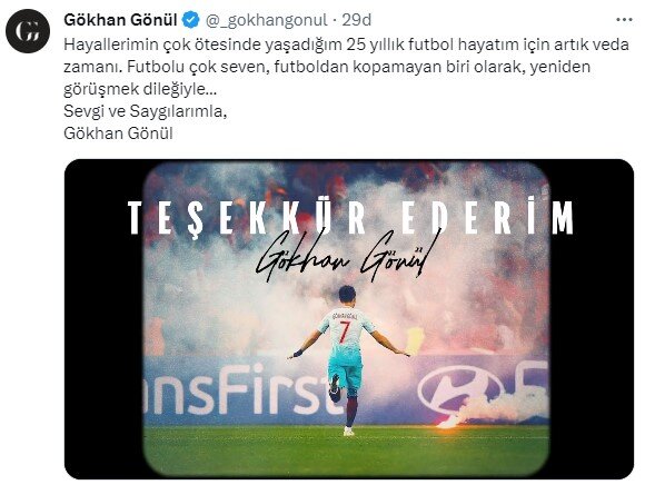 O, futboldan getdiyini açıqladı