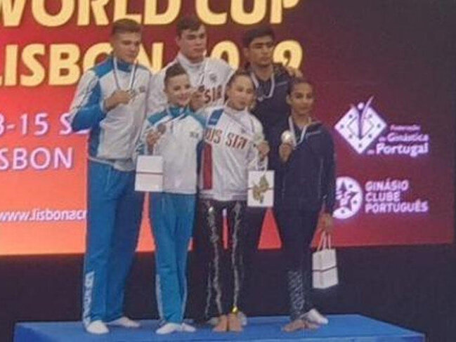 Gimnastlarımız Dünya Kubokunda gümüş medal qazandı