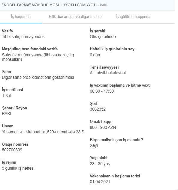 İşsizlərin NƏZƏRİNƏ! Dövlət iş yerlərini açıqladı - 2500 AZN maaş