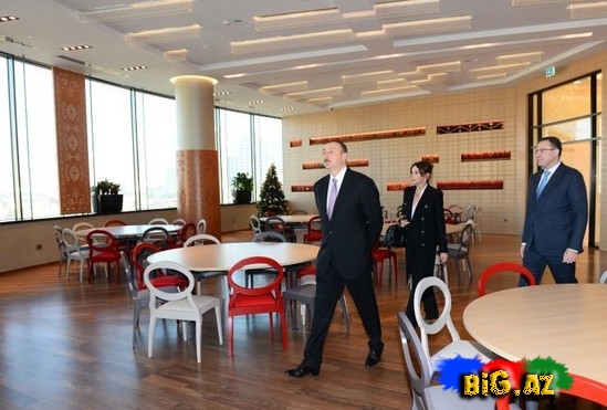 Prezident və xanımı Neft Fondunun yeni inzibati binasının açılışında - FOTO
