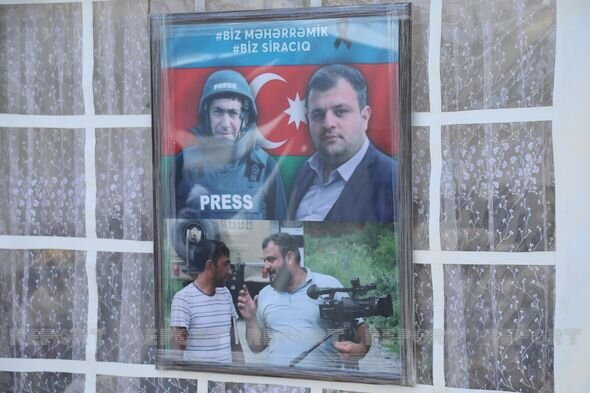 Jurnalist Məhərrəm İbrahimovun şəhid olmasının ildönümü münasibətilə mərasim keçirilib - FOTO