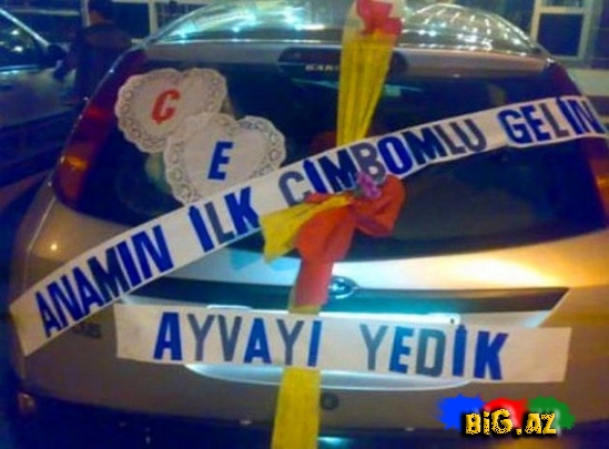 Hər kəs bu gəlin maşınından danışır - İNANILMAZ GÖRÜNTÜ - FOTO