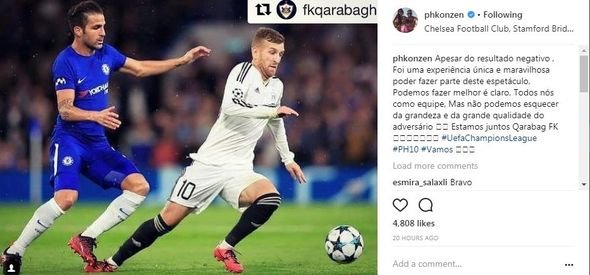 "Qarabağ"lı futbolçuların "Çelsi" paylaşımları – FOTOLAR