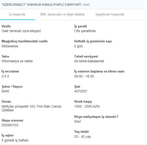 İşsizlərin NƏZƏRİNƏ! Dövlət iş yerlərini açıqladı - 2500 AZN maaş