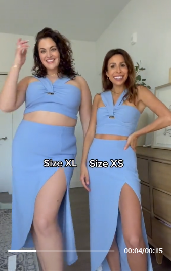 Eyni geyimlər XS və XL ölçüsüdə necə görünür? - Blogerlər GÖSTƏRDİ - FOTO