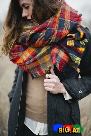 Qışın dəbli şərf kombinləri - FOTO