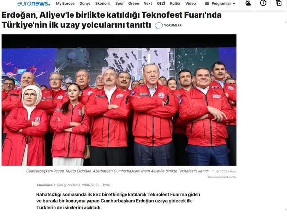 Prezident İlham Əliyevin "TEKNOFEST"də çıxışı Türkiyə mediası tərəfindən geniş işıqlandırılıb