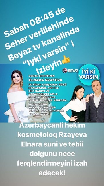 Azərbaycanın brend kosmetoloqu Bəyaz TV-də... -VİDEO+ FOTOLAR