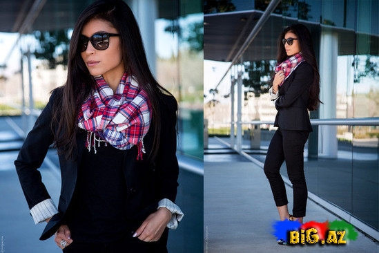 Qışın dəbli şərf kombinləri - FOTO