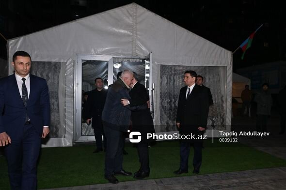 Ceyhun Bayramov və Hikmət Hacıyev Orxan Əsgərovun yas mərasimində olublar - FOTO