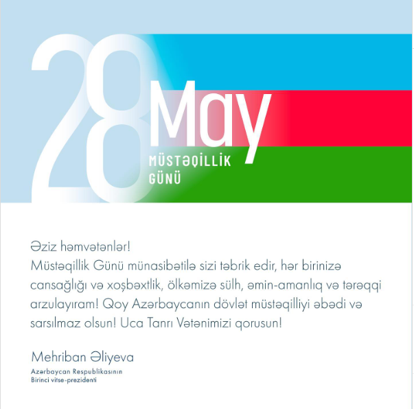 Mehriban Əliyevadan Müstəqillik günü ilə bağlı paylaşım – FOTO