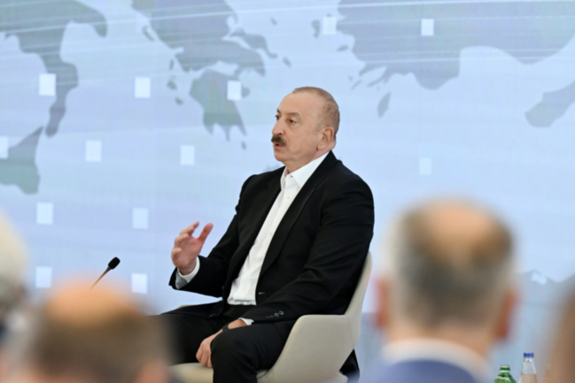 İlham Əliyevin III Şuşa Qlobal Media Forumunun iştirakçıları ilə görüşü keçirilib - YENİLƏNİB+VİDEO