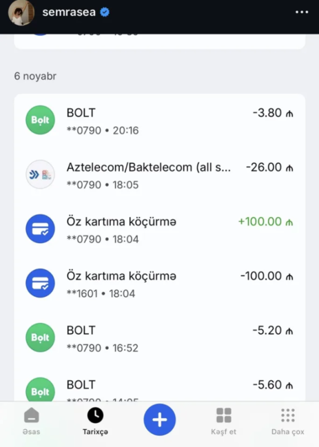 Səmra "Bolt" şirkətindən şikayətləndi