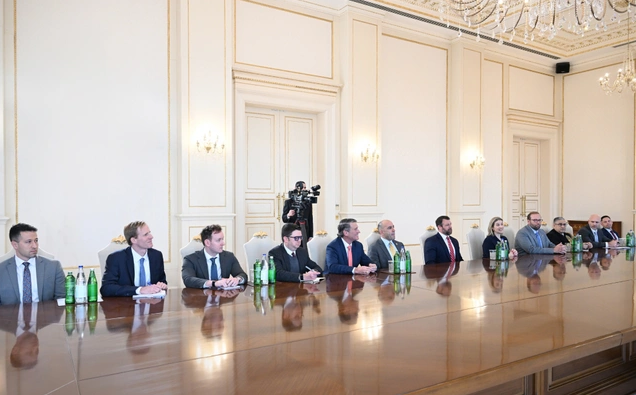 Prezident İlham Əliyev ABŞ nümayəndə heyətini qəbul edib - FOTO