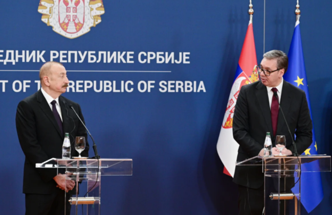 İlham Əliyev və Aleksandar Vuçiç mətbuata bəyanatlarla çıxış ediblər - VİDEO