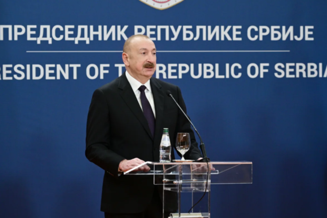 İlham Əliyev və Aleksandar Vuçiç mətbuata bəyanatlarla çıxış ediblər - VİDEO